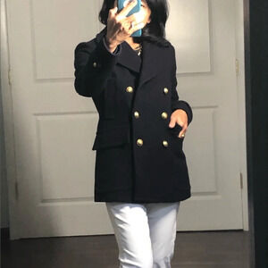 J Crew Stadium-cloth Majesty Peacoat Jacket